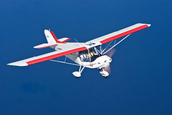 X-Air microlight aircraft in flight