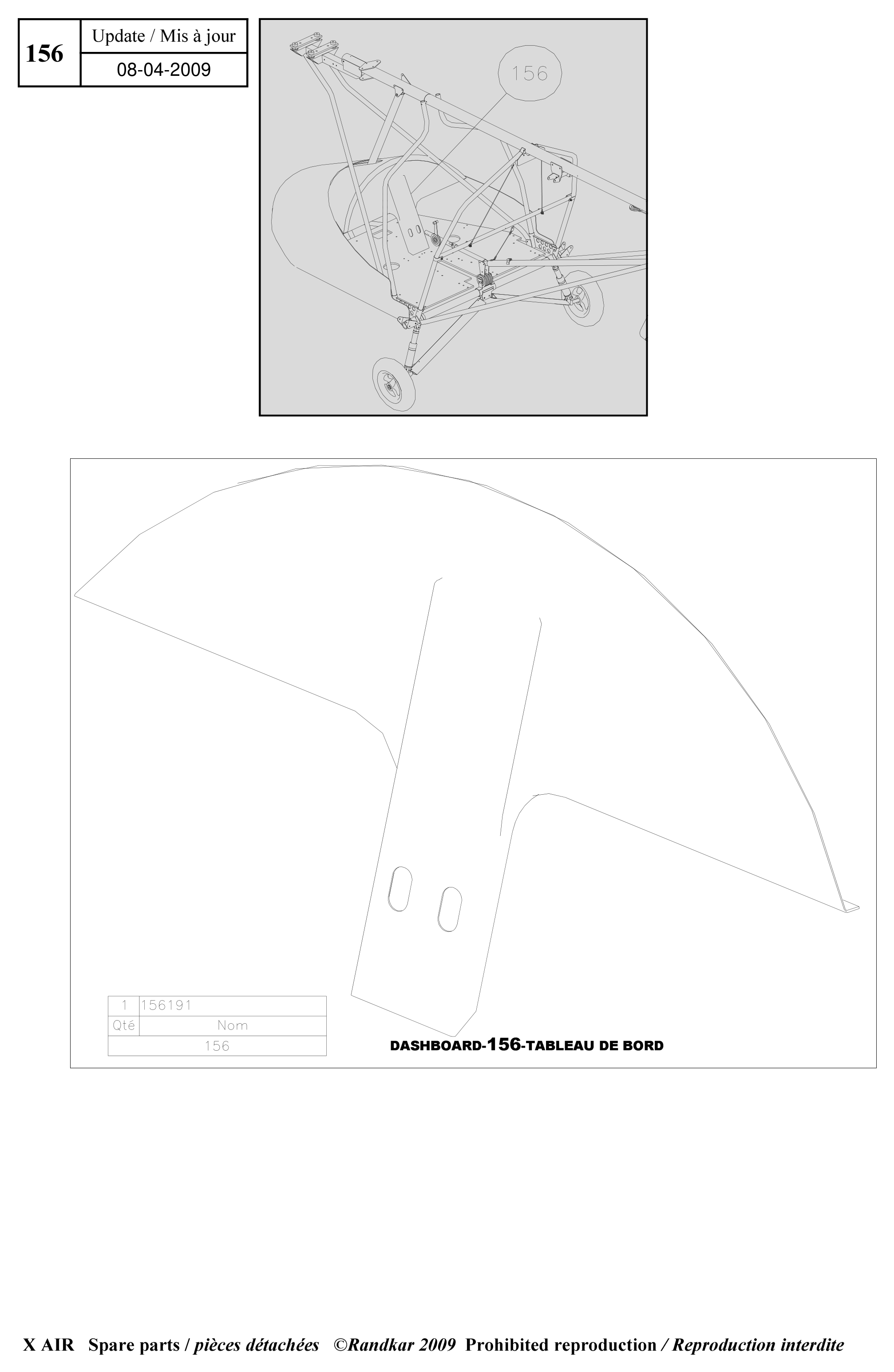 Dashboard – X-Air parts diagram