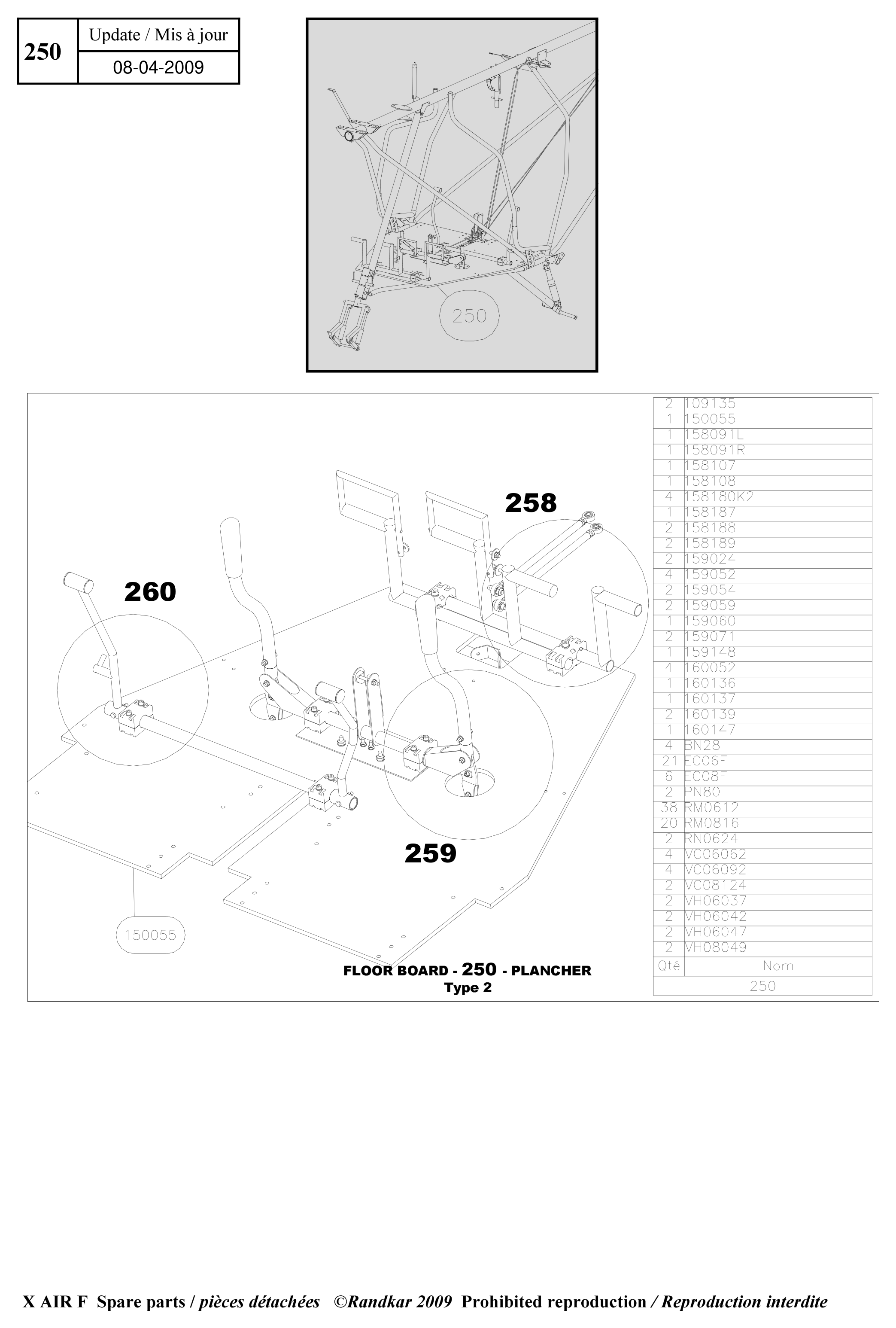 Floor board – X-Air F Gumnam parts diagram