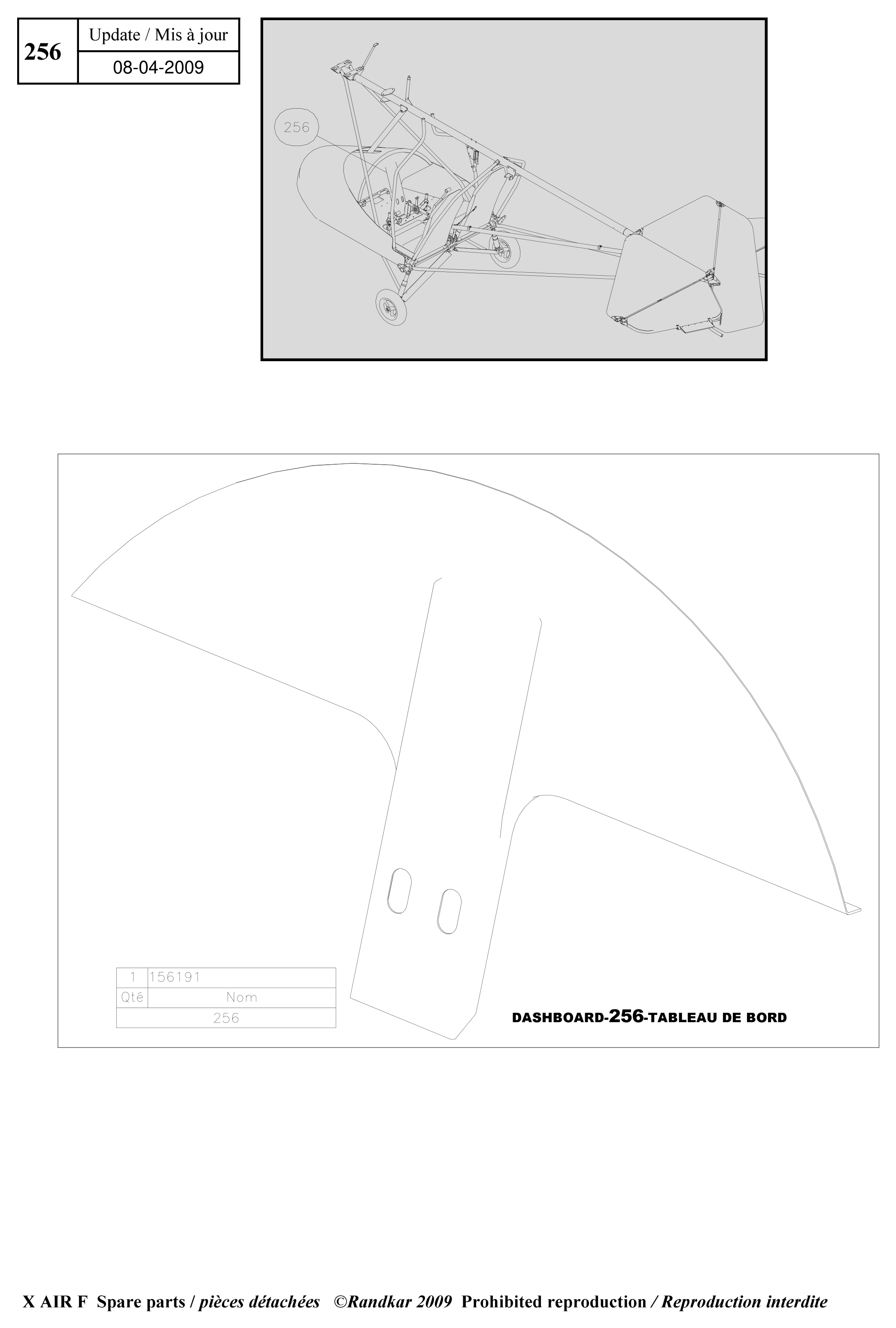 Dashboard – X-Air F Gumnam parts diagram