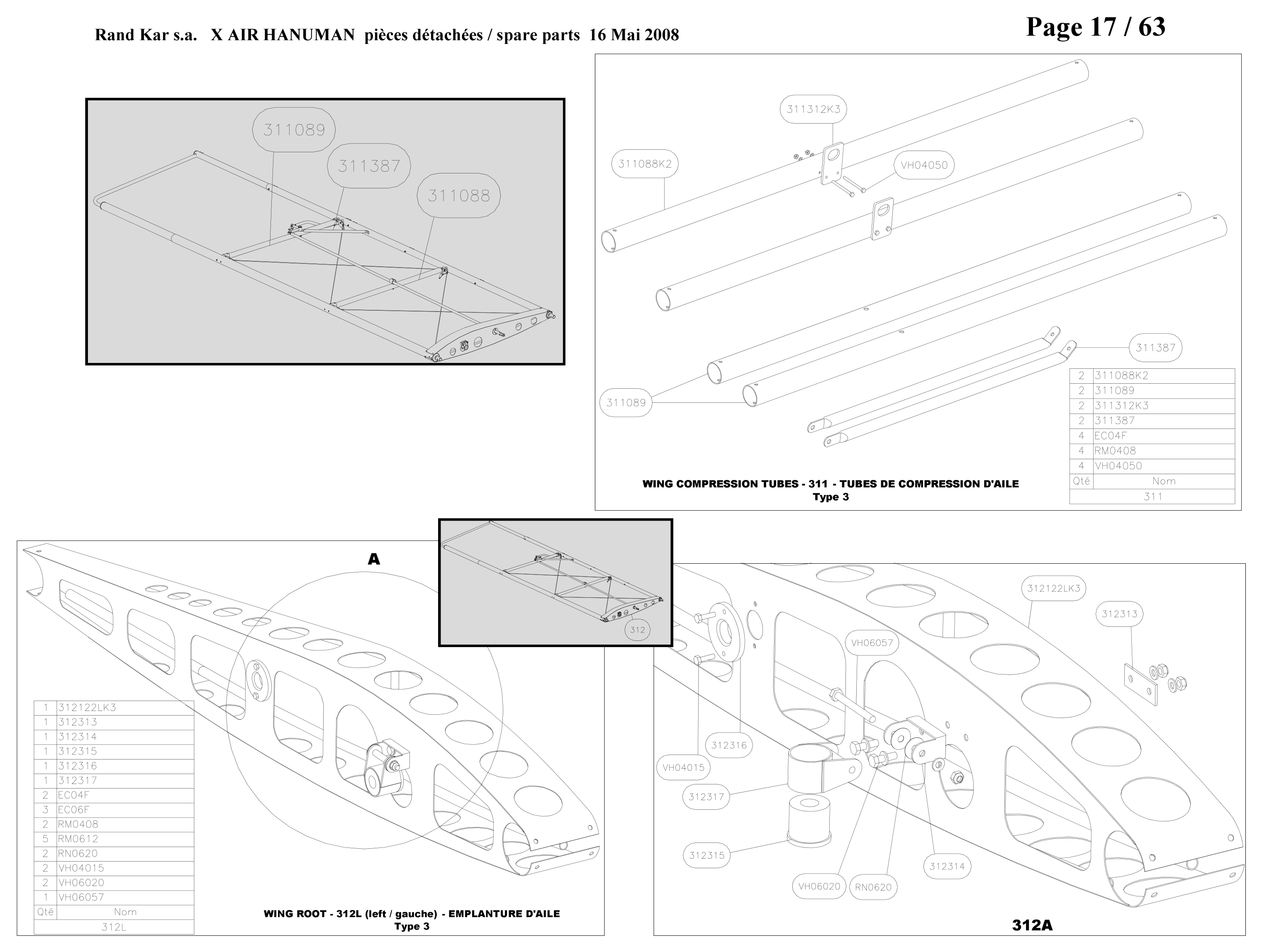 Wing root – Hanuman parts diagram