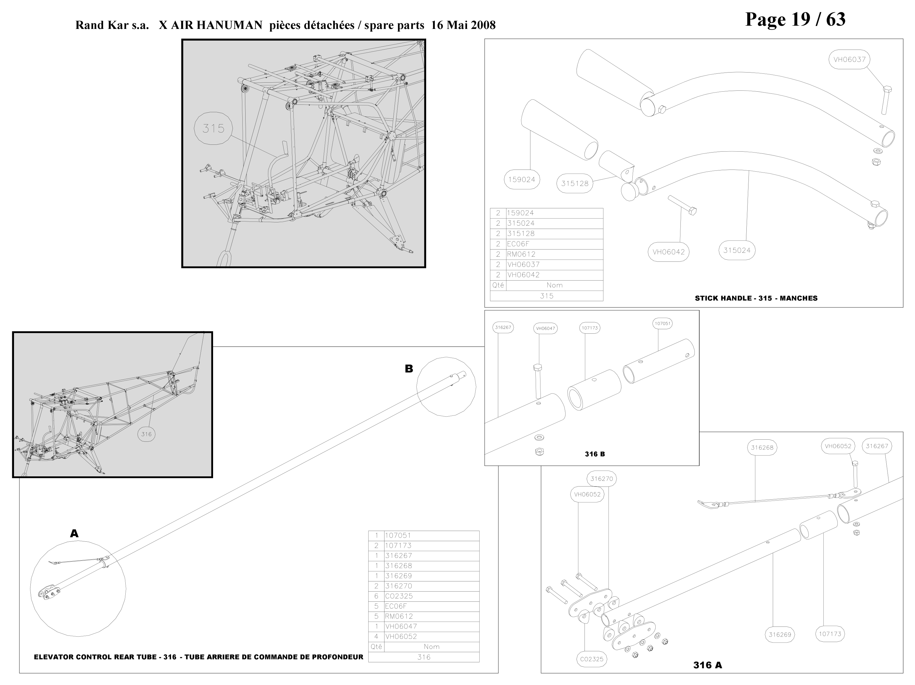 Control stick – Hanuman parts diagram