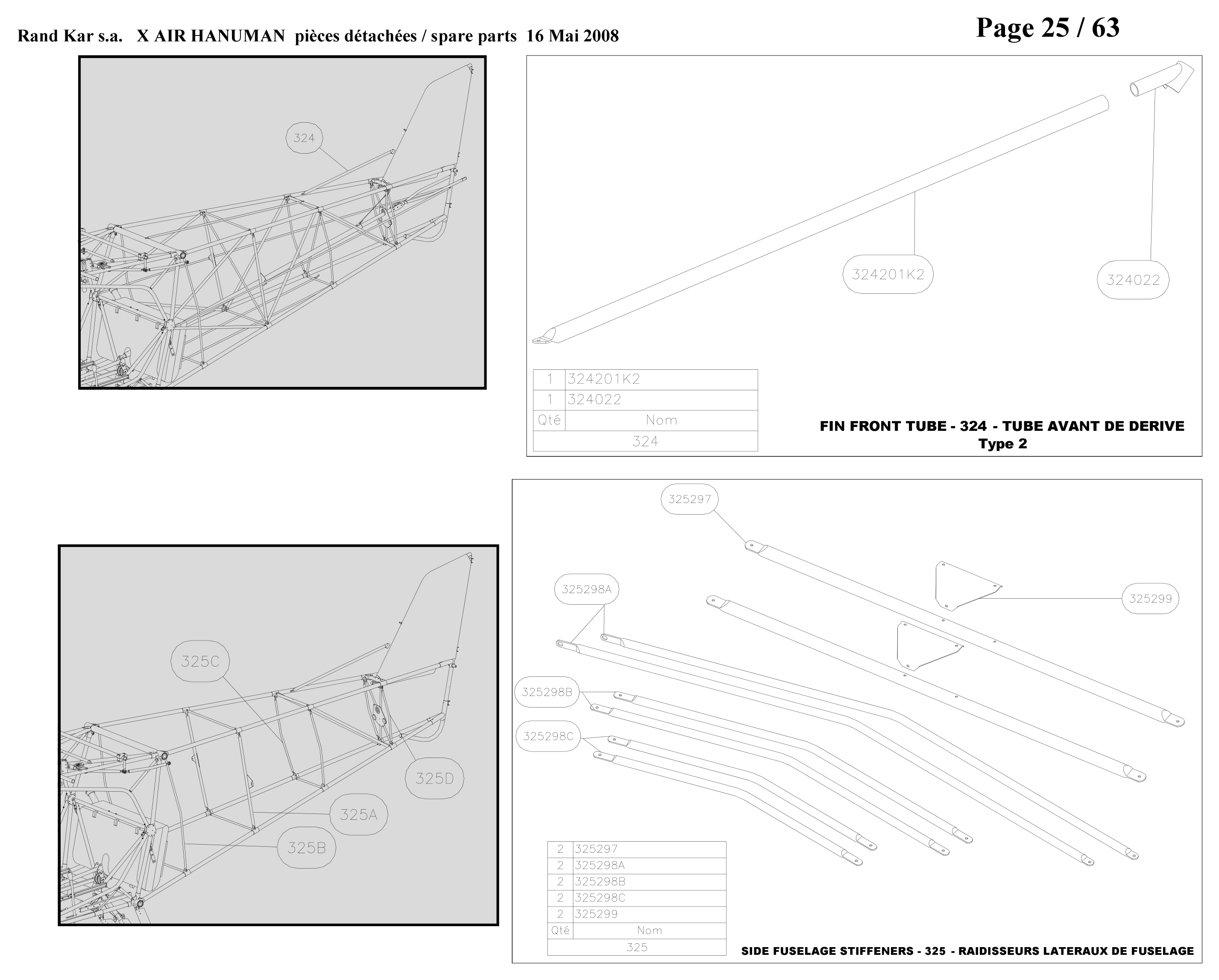 Side fuselage stiffeners – Hanuman parts diagram