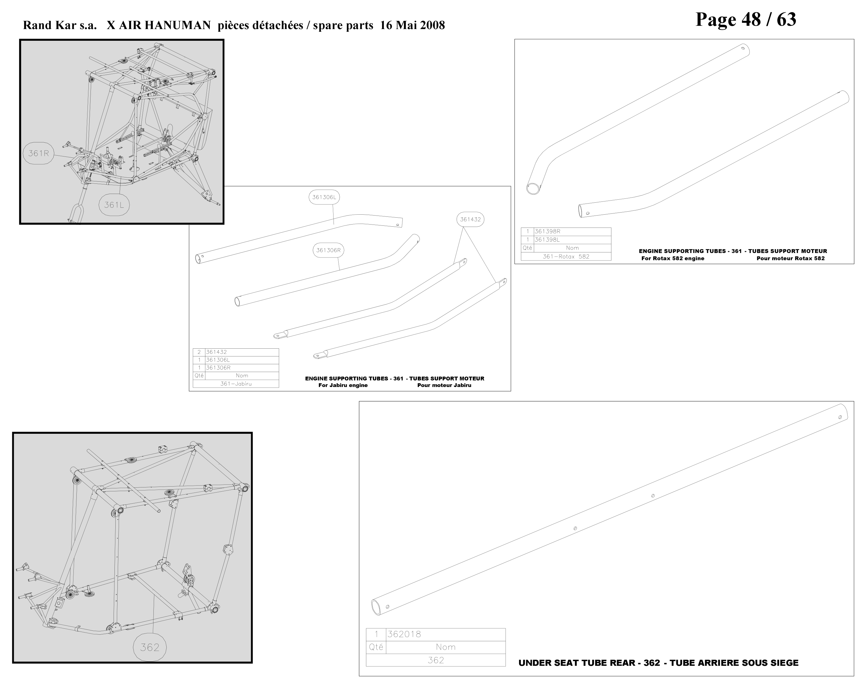 Under seat tube rear – Hanuman parts diagram