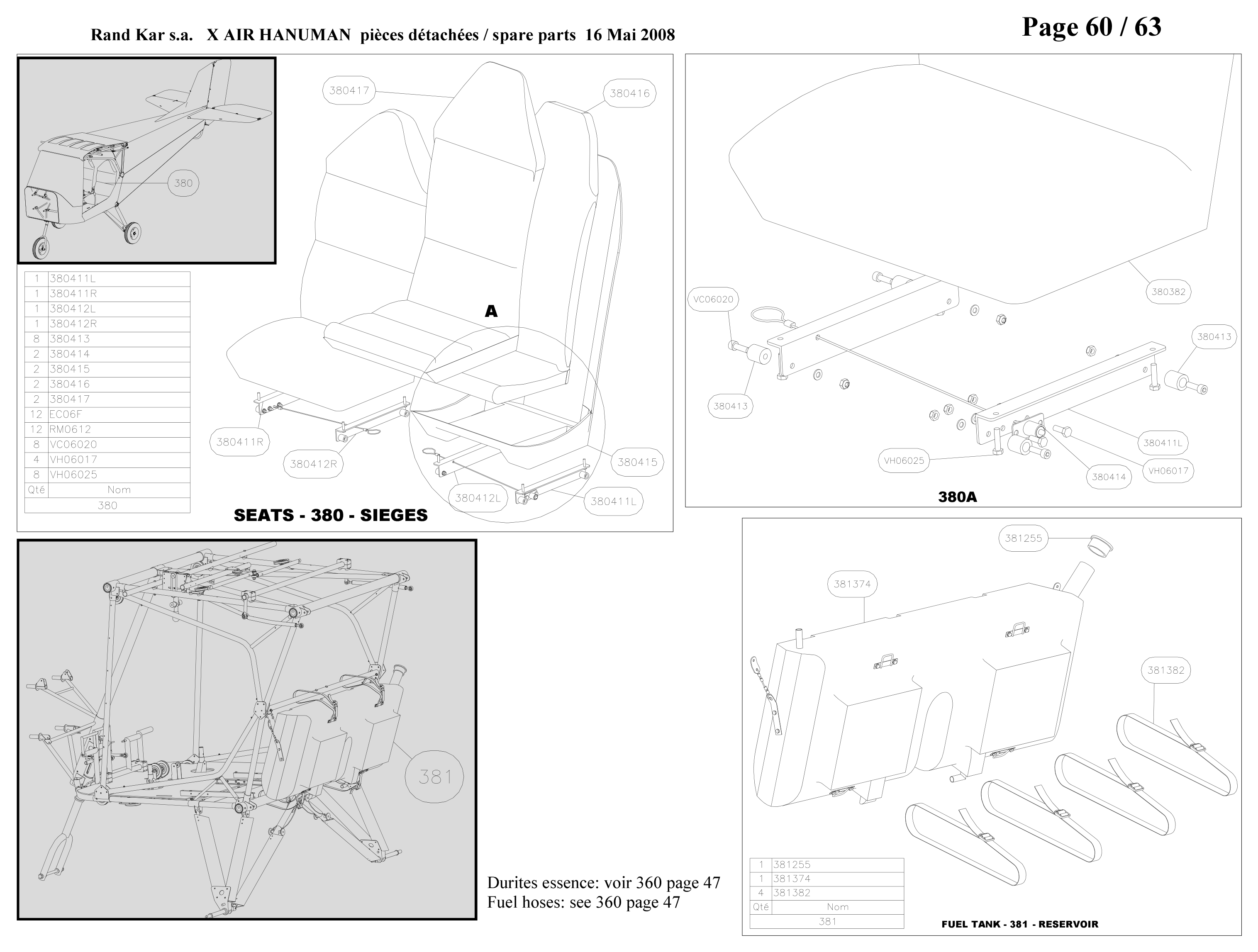 Seats – Hanuman parts diagram