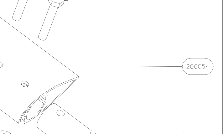 206054 – Rear wing strut (X-Air F Gumnam) spare part diagram