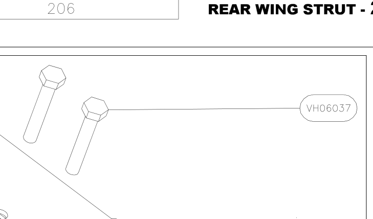 VH06037 – Rear wing strut (X-Air F Gumnam) spare part diagram