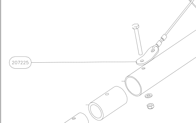 207225 – Elevator control tube (X-Air F Gumnam) spare part diagram