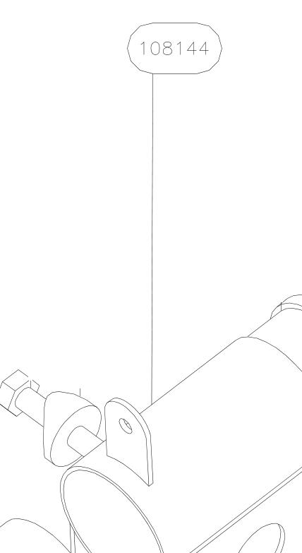 108144 – Nose wheel tube (X-Air F Gumnam) spare part diagram