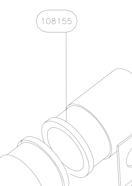108155 – Nose wheel tube (X-Air F Gumnam) spare part diagram