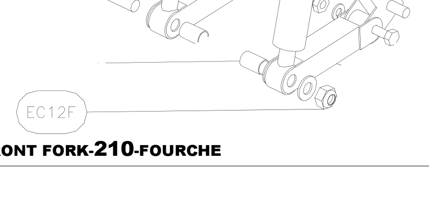 EC12F – Front fork (X-Air F Gumnam) spare part diagram