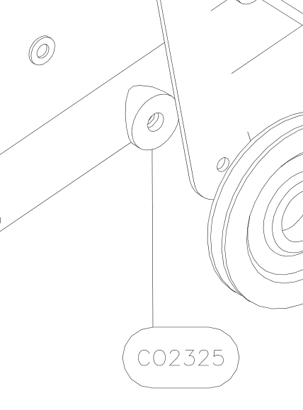 CO2325 – Elevator tube front part (X-Air F Gumnam) spare part diagram