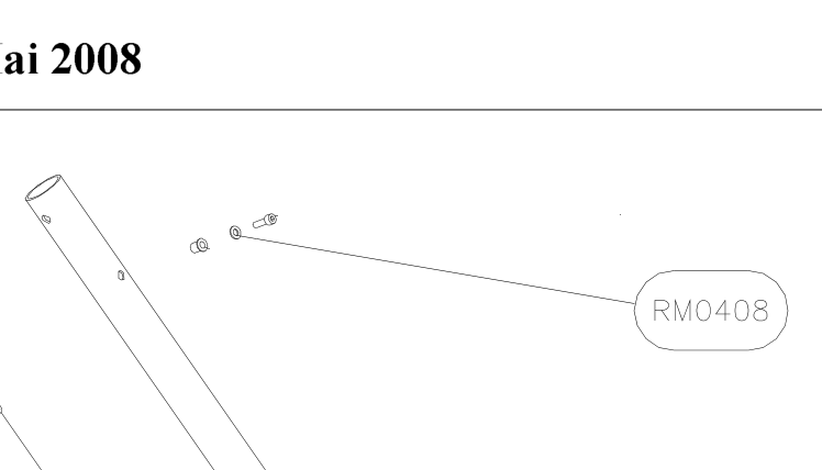 RM0408 – Elevator tube front part (X-Air F Gumnam) spare part diagram