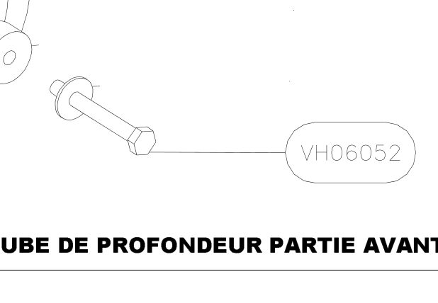 VH06052 – Elevator tube front part (X-Air F Gumnam) spare part diagram