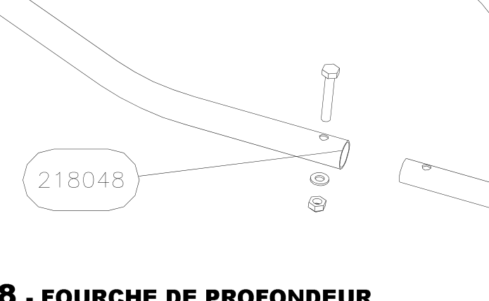218048 – Elevator fork (X-Air F Gumnam) spare part diagram
