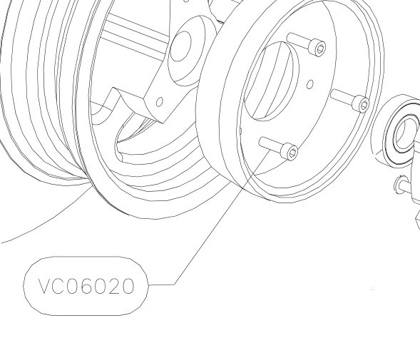 VC06020 – Rear wheels (X-Air F Gumnam) spare part diagram