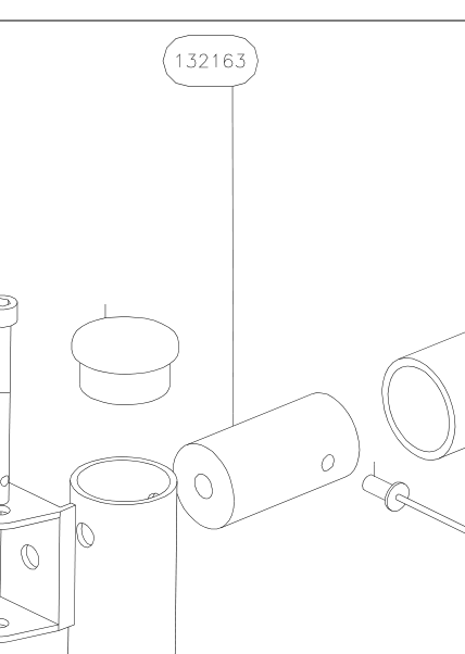 132163 – Rudder (X-Air F Gumnam) spare part diagram