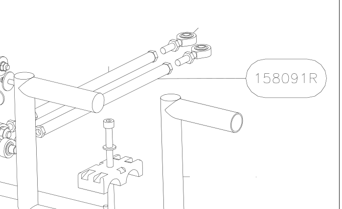 158091R – Rudder pedals (X-Air F Gumnam) spare part diagram