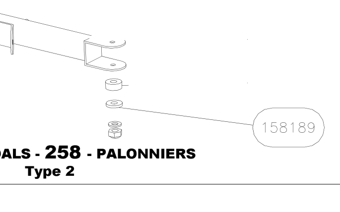 158189 – Rudder pedals (X-Air F Gumnam) spare part diagram