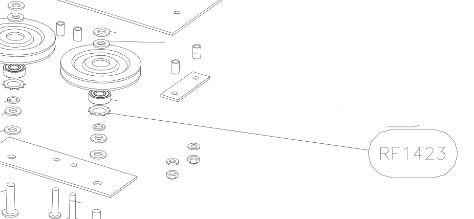RF1423 – Control sticks (X-Air F Gumnam) spare part diagram