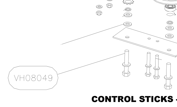 VH08049 – Control sticks (X-Air F Gumnam) spare part diagram