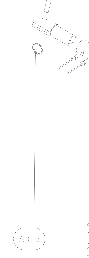 AB15 – Central jury struts (X-Air F Gumnam) spare part diagram