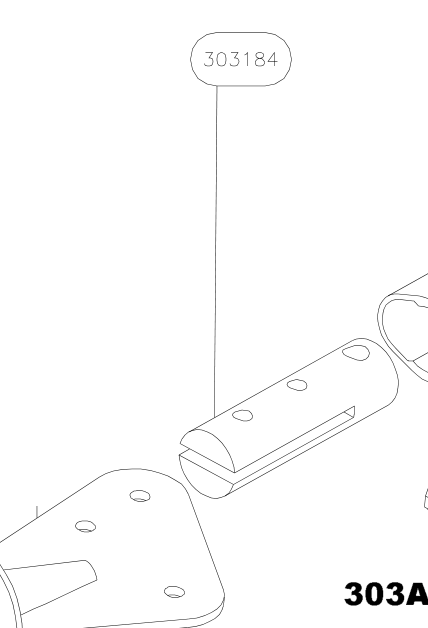 303184 – Front wing struts (Hanuman) spare part diagram