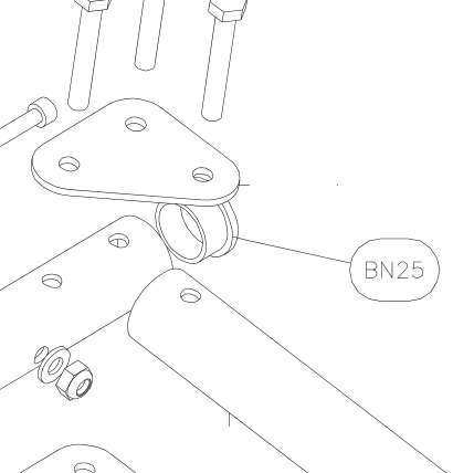 BN25 – Elevator (Hanuman) spare part diagram