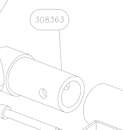 308363 – Rudder (Hanuman) spare part diagram