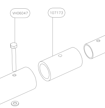 107173 – Elevator tube rear part (Hanuman) spare part diagram