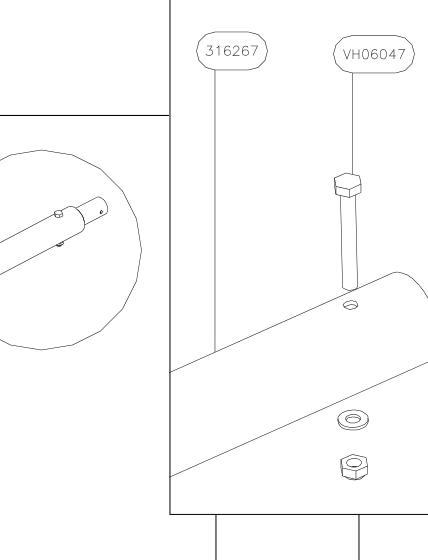316267 – Elevator tube rear part (Hanuman) spare part diagram