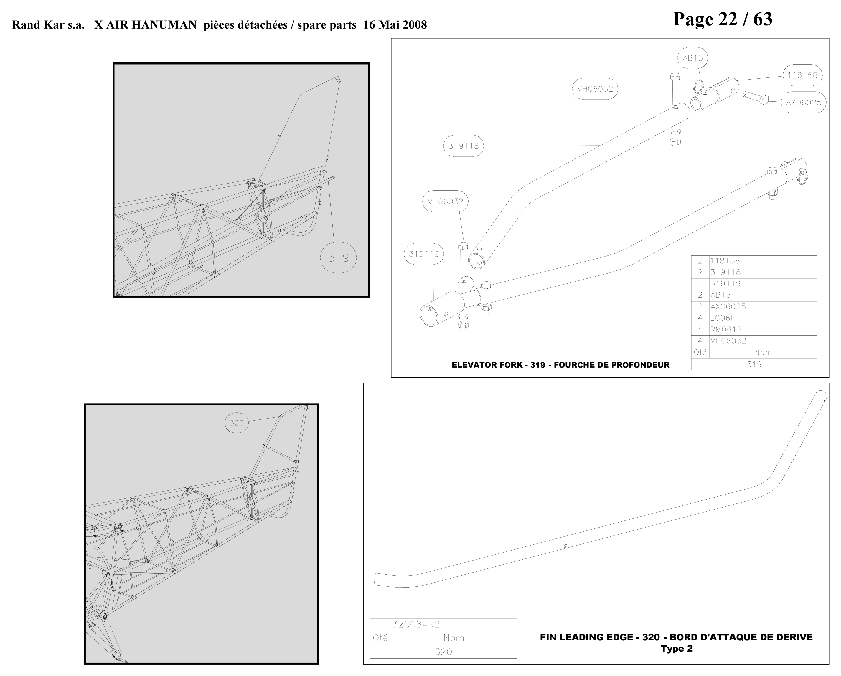 320084K2 – Fin leading edge (Hanuman) spare part diagram