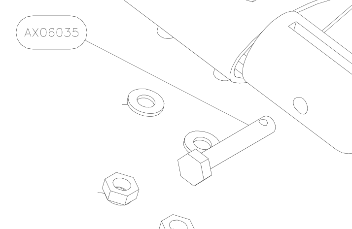 AX06035 – Rear wing strut (X-Air) spare part diagram