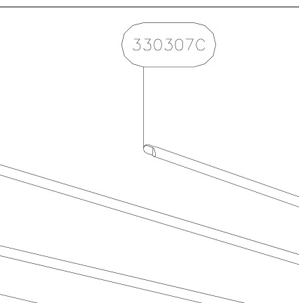 330307C – Fuselage sail tension ribs (Hanuman) spare part diagram