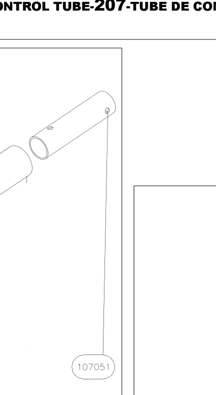 107051 – Elevator control tube (X-Air) spare part diagram