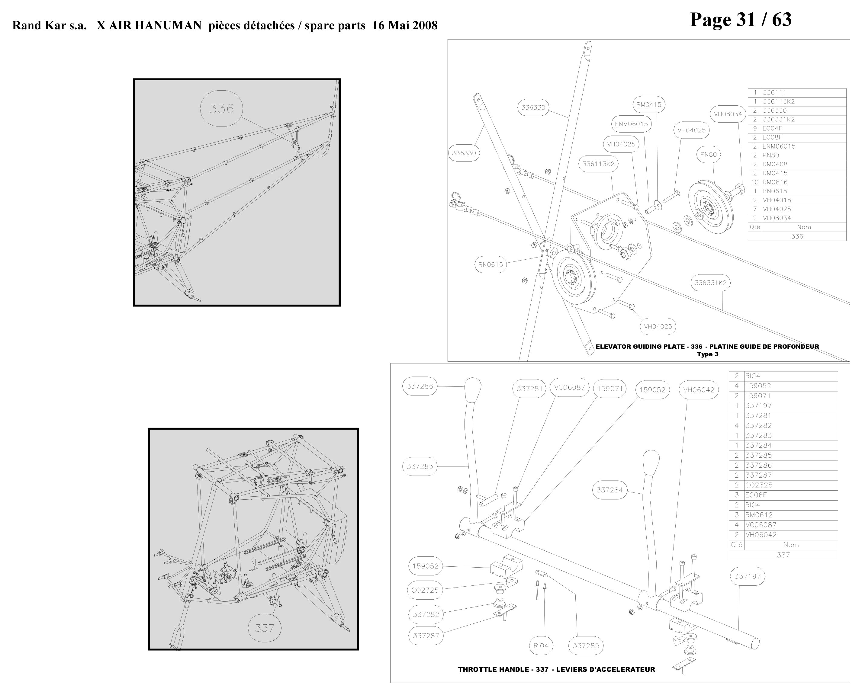 336111 – Elevator tube guiding plate (Hanuman) spare part diagram