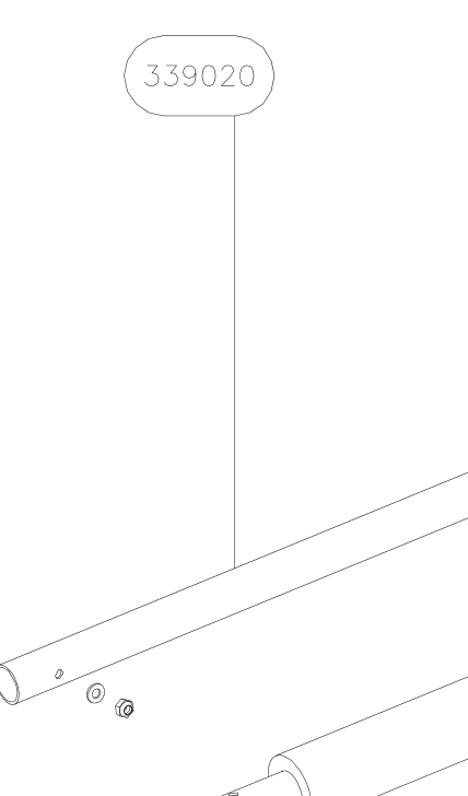 339020 – Back seat tube diagonal (Hanuman) spare part diagram