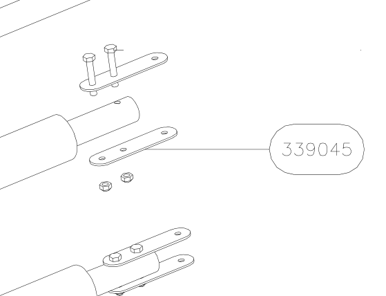 339045 – Back seat tube diagonal (Hanuman) spare part diagram