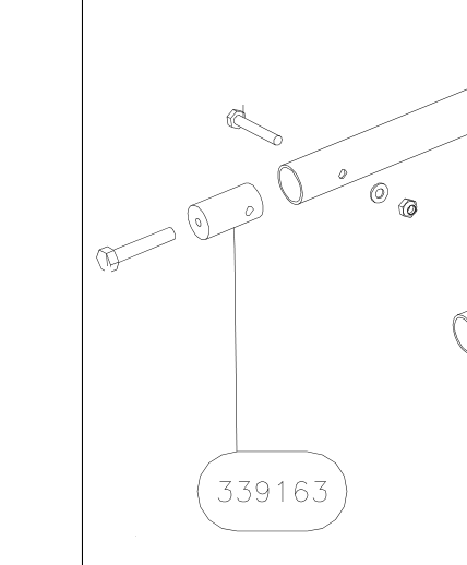 339163 – Back seat tube diagonal (Hanuman) spare part diagram
