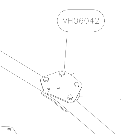 VH06042 – Cabin rear side tubes (Hanuman) spare part diagram