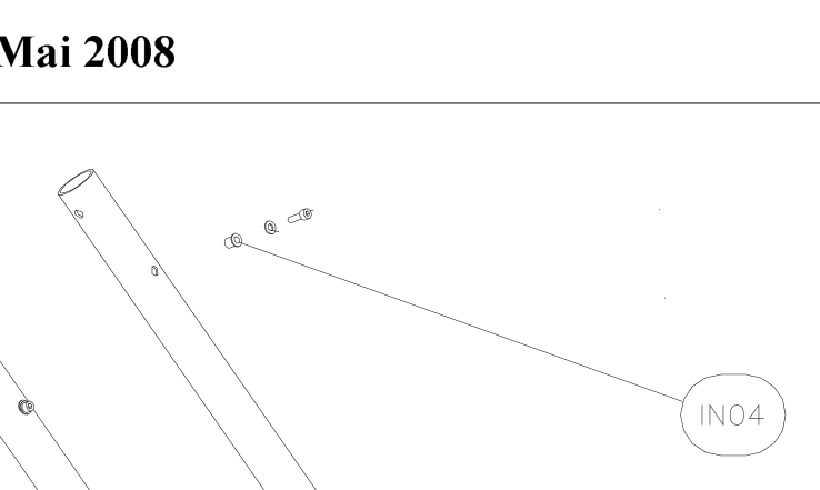 IN04 – Door entrance top tube (Hanuman) spare part diagram
