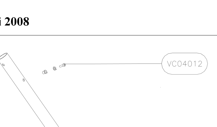 VC04012 – Door entrance top tube (Hanuman) spare part diagram