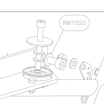 RM1020 – Engine frame (Hanuman) spare part diagram
