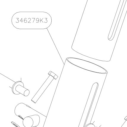 346279K3 – Fork mobile part (Hanuman) spare part diagram