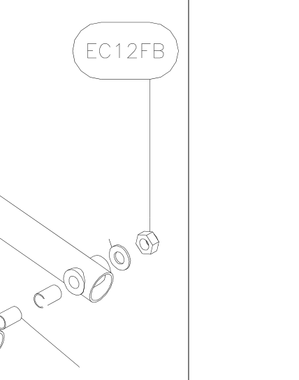 EC12FB – Front fork (Hanuman) spare part diagram