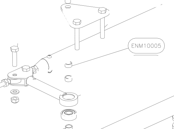 ENM10005 – Ailerons cabin mechanism (Hanuman) spare part diagram