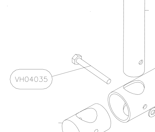 VH04035 – Ailerons cabin mechanism (Hanuman) spare part diagram