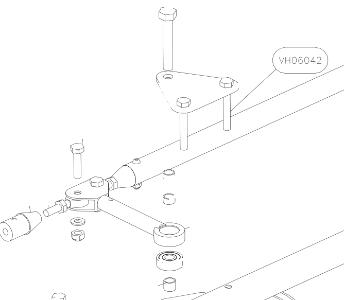 VH06042 – Ailerons cabin mechanism (Hanuman) spare part diagram