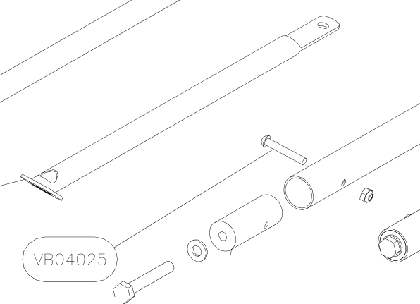 VB04025 – Cabin entry diagonal tubes (Hanuman) spare part diagram
