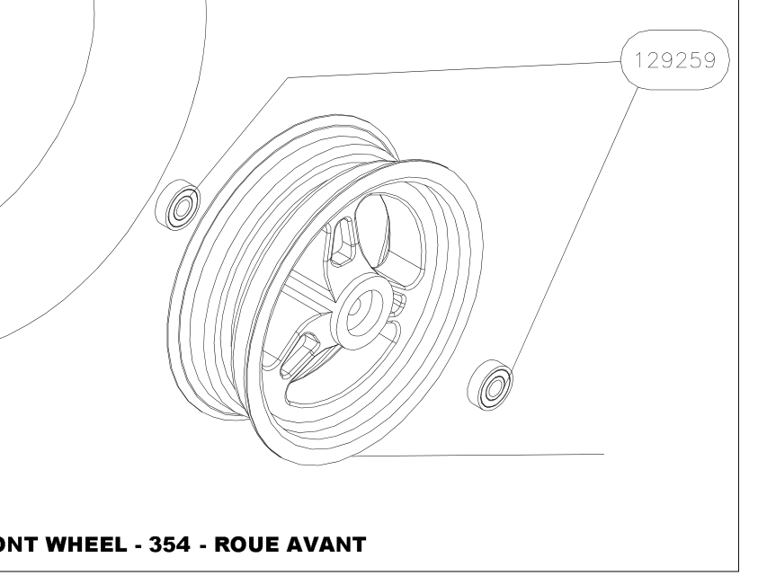 129259 – Front wheel (Hanuman) spare part diagram